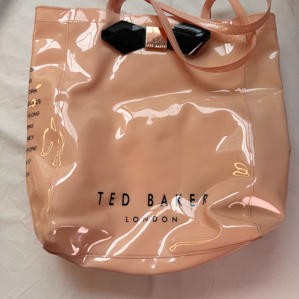 Ted Baker Glossy Baby Pink Tote Bag